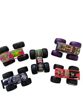 5 Pc Lot of Monster Jam 1:64 Die Cast Trucks by Mattel
